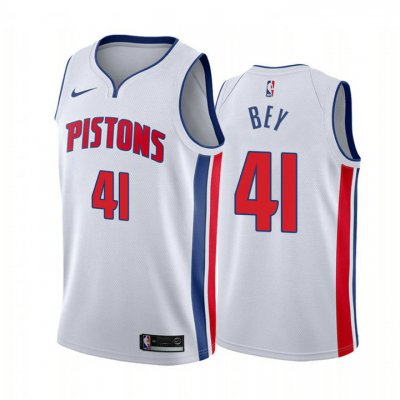 Maillot de Basket #41 Bey Detroit Pistons Blanc